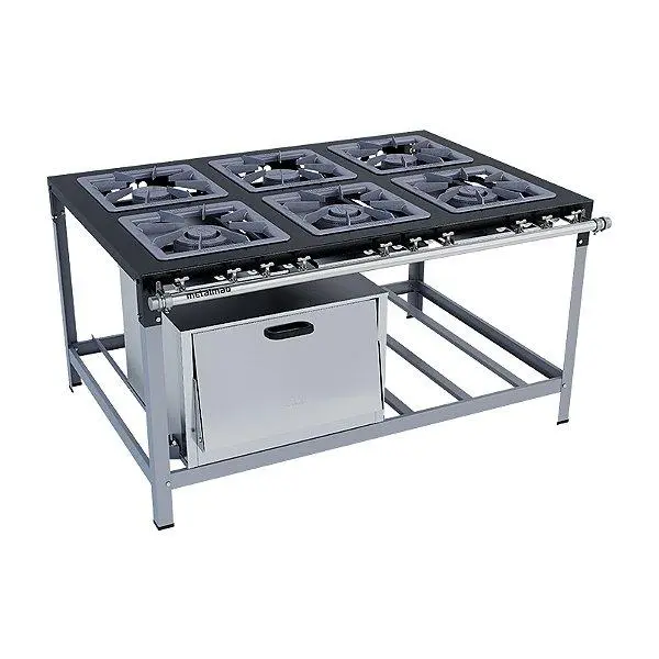 Fogão Industrial Inox Gastromaq 6 Bocas – FGI406EM Fogão Industrial Inox Gastromaq 6 Bocas - FGI406EM