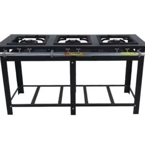 Fogão Industrial Maxi 3 Bocas Duplas a Gás Venâncio - M3D