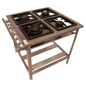 Fogão Industrial Metal Brey Inox 4 Bocas 104-2D I