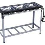 Fogão Industrial Metalmaq Stori Max Inox 3 Bocas Bivolt 30x30cm Alta Pressão