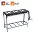 Fogão Industrial Metalmaq Stori Max Inox 3 Bocas Bivolt 30x30cm Alta Pressão