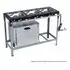 Fogão Industrial Metalmaq Stori Max Inox 3 Bocas Bivolt 30x30cm Alta Pressão