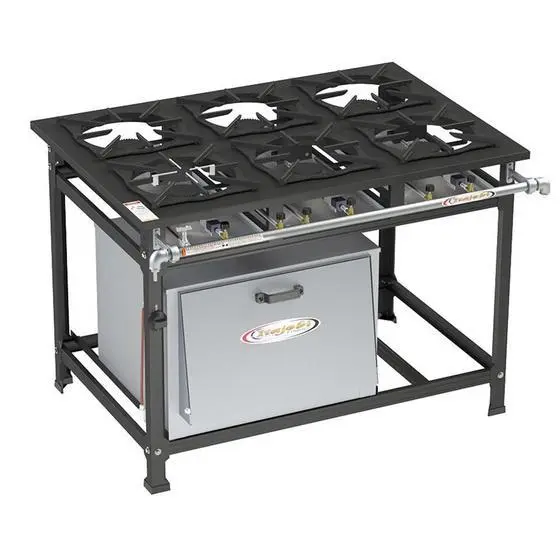 Fogão Itajobi Luxo 6 Bocas com Forno - Grafite