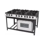 Fogão Profissional Venâncio 6 Bocas Bravo Preto BR6BPR - Alto Rendimento