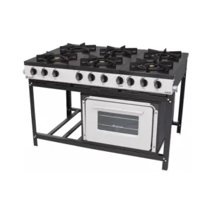 Fogão Profissional Venâncio 6 Bocas Bravo Preto BR6BPR - Alto Rendimento