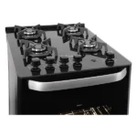 Fogão Suggar Best Glass 4 Bocas Preto Mesa de Vidro Bivolt FGVB410PT
