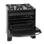 Fogão Suggar Master Grill 5 Bocas Preto com Mesa de Vidro - 220v - Modelo FGVMG512PT