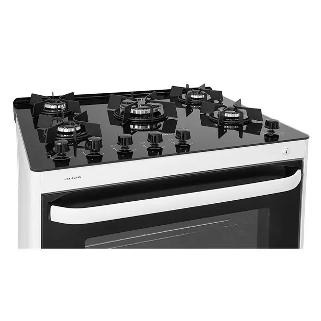 Fogão Suggar Max Glass 5 Bocas Branco Mesa em Vidro – Bivolt – FGVMG510BR Fogão Suggar Max Glass 5 Bocas Branco Mesa em Vidro - Bivolt - FGVMG510BR