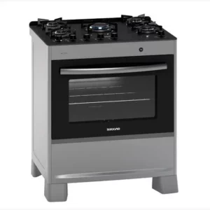 Fogão Suggar Neo Max 5 Bocas Inox Mesa de Vidro FGV503 Bivolt