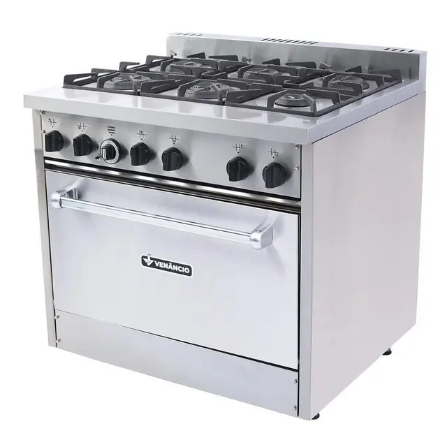Fogão Venâncio de 6 Bocas e 2 Fornos – Modelo FA6C2F Fogão Venâncio de 6 Bocas e 2 Fornos - Modelo FA6C2F