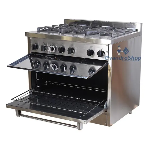 Fogão Venâncio de 6 Bocas e 2 Fornos – Modelo FA6C2F Fogão Venâncio de 6 Bocas e 2 Fornos - Modelo FA6C2F