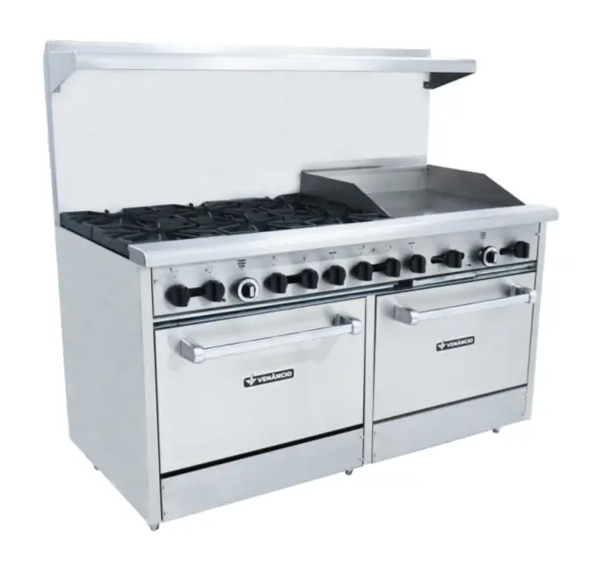 Fogão Venâncio de 6 Bocas e 2 Fornos – Modelo FA6C2F Fogão Venâncio de 6 Bocas e 2 Fornos - Modelo FA6C2F