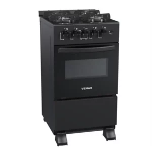 Fogão Venax 4 Bocas Preto - Fi 430 Automático, Mesa de Vidro, GLP