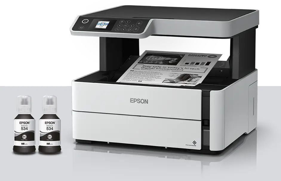 Impressora Multifuncional Epson EcoTank M2170 – Jato de Tinta Monocromática, USB, Ethernet, Wi-Fi Impressora Multifuncional Epson EcoTank M2170 - Jato de Tinta Monocromática, USB, Ethernet, Wi-Fi