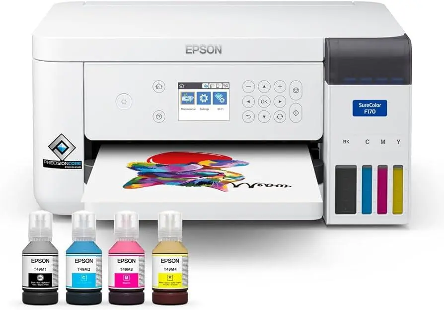 Impressora Sublimática A4 Epson Surecolor F170 110V/220V - Jato de Tinta Colorida USB, Ethernet e Wi-Fi