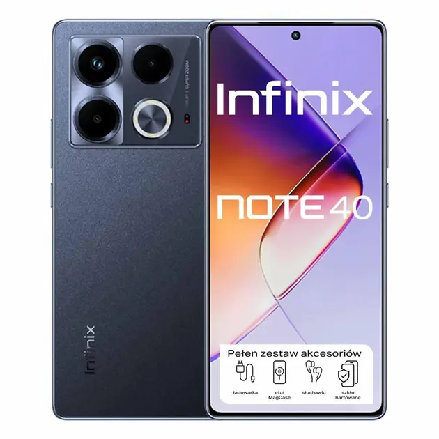 Infinix Note 40 256GB Dual Chip Preto 6.78″ 5G Infinix Note 40 256GB Dual Chip Preto 6.78