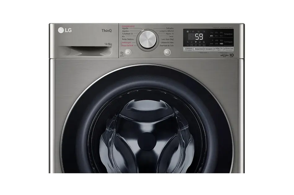Lavadora de Roupa Lava e Seca 14 Kg Frontal Inox Smart Vc4 LG – 110v – Cv5014pc4