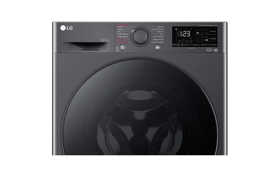 Lavadora de Roupa Lava e Seca 12 Kg Frontal Titanium Smart VC5 LG - 220V