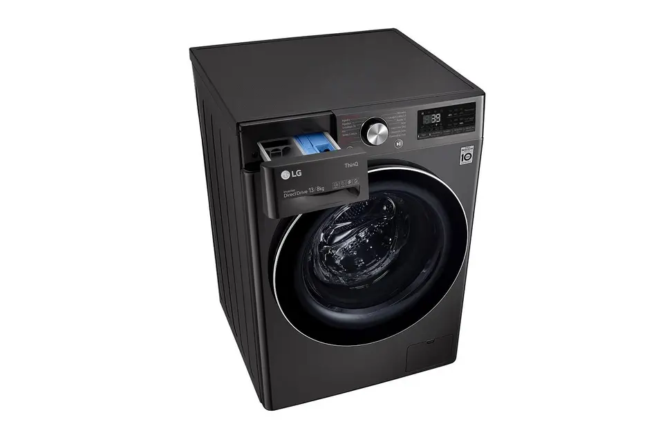 Lavadora de Roupa Lava e Seca 13 Kg Frontal Aço Escovado LG - 220V