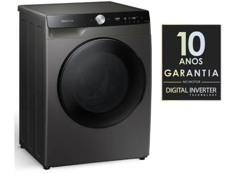 Lavadora de Roupa Lava e Seca 13 Kg Frontal Inox 3 em 1 Ecobubble Samsung Lavadora de Roupa Lava e Seca 13 Kg Frontal Inox 3 em 1 Ecobubble Samsung