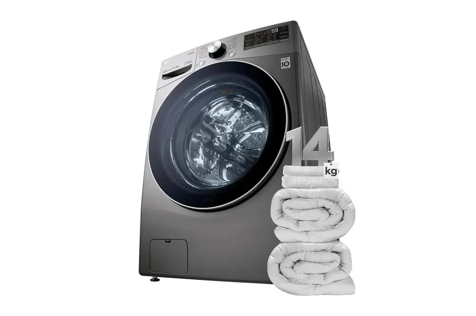 Lavadora de Roupa Lava e Seca 14 Kg Frontal Aço Escovado LG – 110v – Wd14egs62