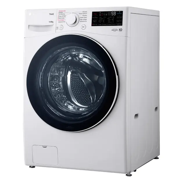 Lavadora de Roupa Lava e Seca 14 Kg Frontal Branca Smart LG - 220V