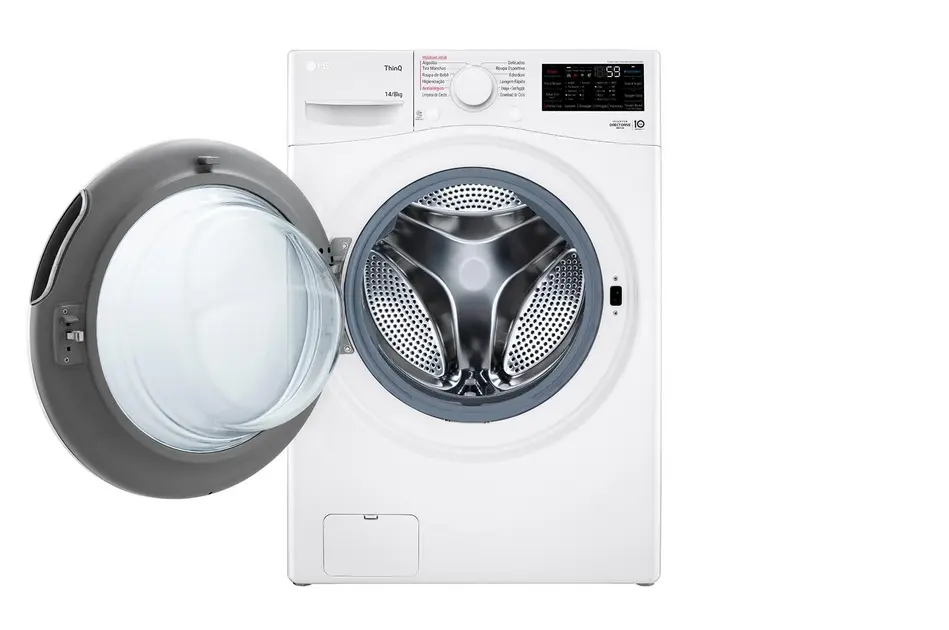 Lavadora de Roupa Lava e Seca 14 Kg Frontal Branca Smart LG - 220V