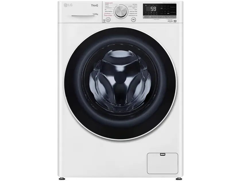 Lavadora de Roupa Lava e Seca 14 Kg Frontal Branco Smart LG - 110v