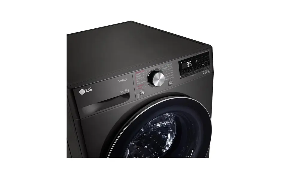 Lavadora de Roupa Lava e Seca 14 Kg Frontal Preto Smart LG - 220v - CV9014BC2A