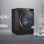 Lavadora de Roupa Lava e Seca 18 Kg Frontal Preto Smart LG - 110v