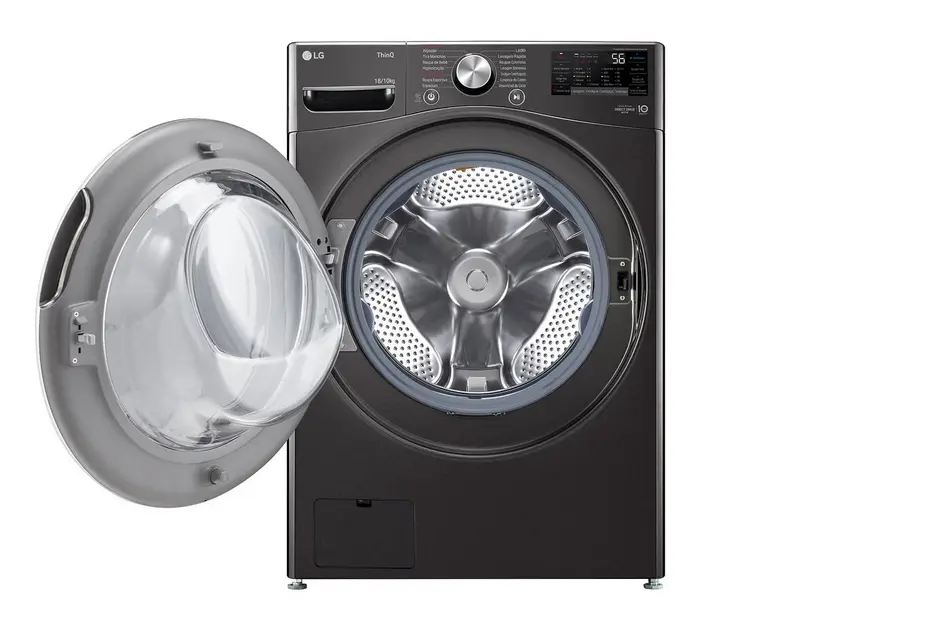 Lavadora de Roupa Lava e Seca 18 Kg Frontal Preto Smart LG – 110v Lavadora de Roupa Lava e Seca 18 Kg Frontal Preto Smart LG - 110v