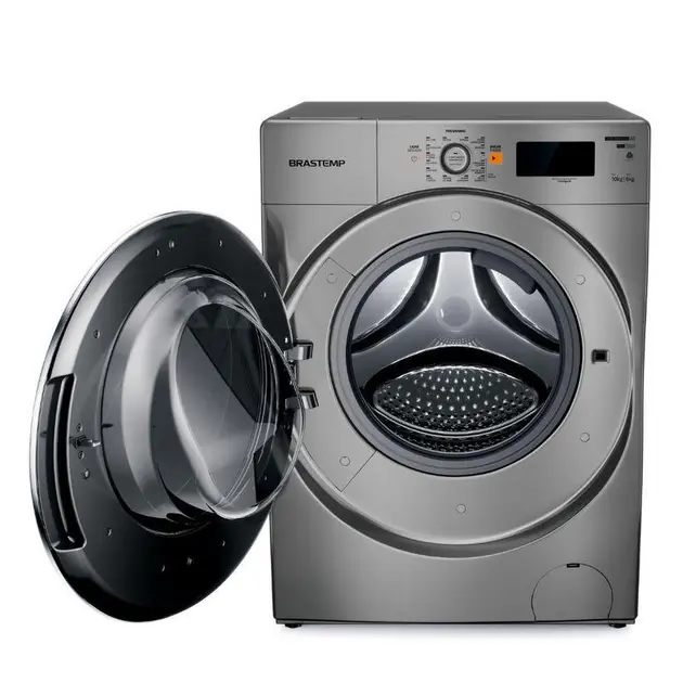 Lavadora de Roupa Lava e Seca Brastemp 10 Kg Frontal Prata - 110V - BNQ10AS