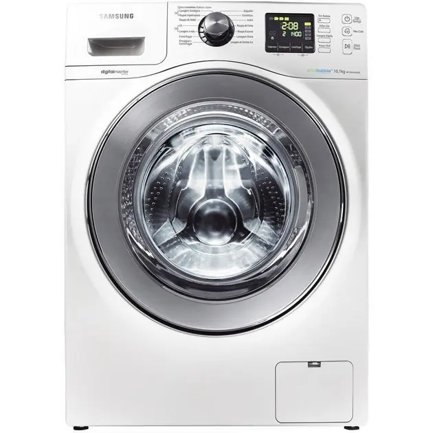 Lavadora de Roupa Lava e Seca Digital Inverter Samsung Ecobubble 10,1 Kg Frontal Branca - 220V