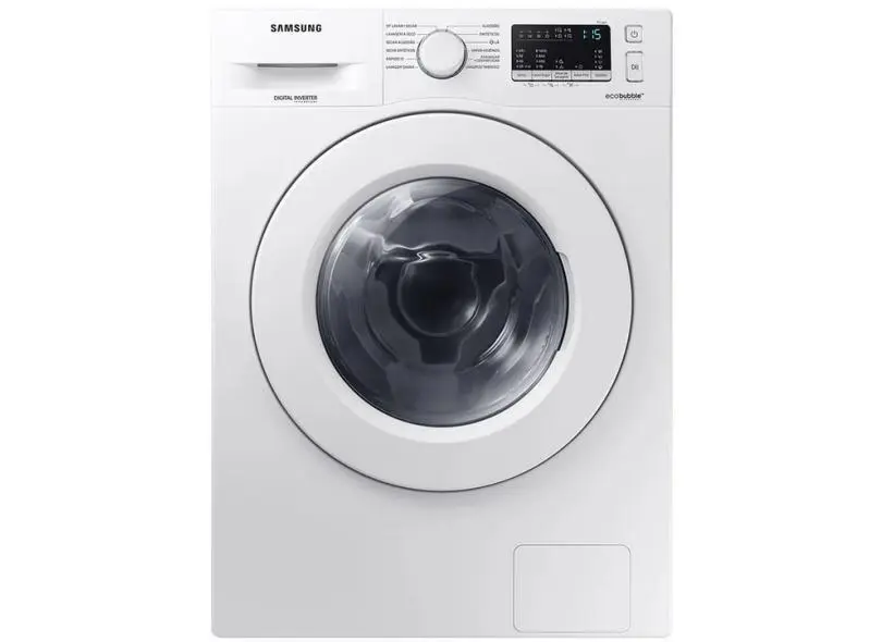 Lavadora de Roupa Lava e Seca Digital Inverter Samsung Ecobubble 10,1 Kg Frontal Branca - 220V