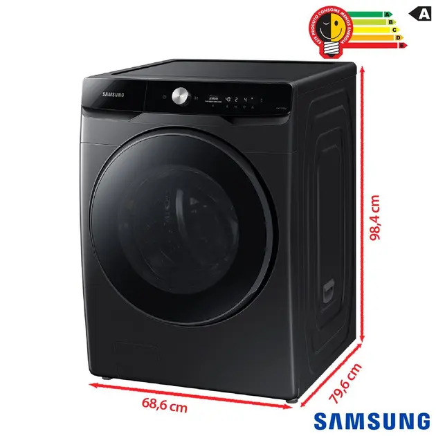 Lavadora de Roupa Lava e Seca Samsung 18 Kg Frontal Inox - 110v