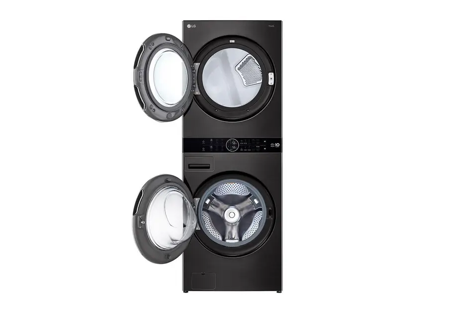 Lavadora e Secadora Elétrica Smart LG Washtower 17kg Aço Escovado Wi-Fi 220V - WK17VS6A