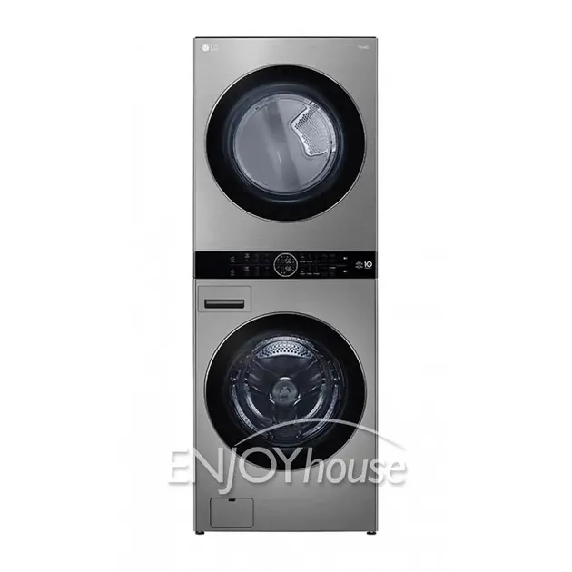 Lavadora e Secadora Elétrica Smart LG Washtower 17kg Aço Escovado Wi-Fi 220V - WK17VS6A