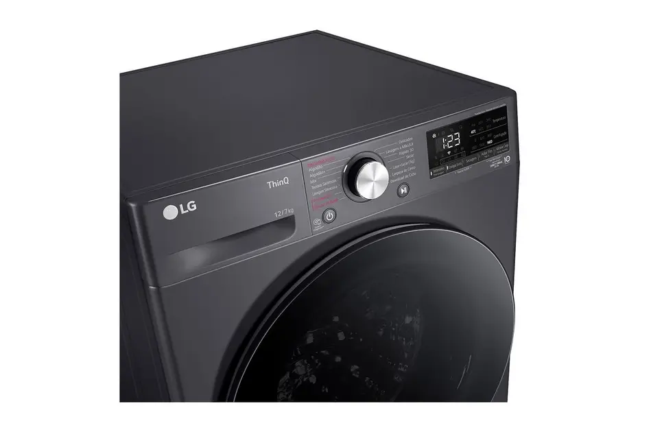 Lavadora e Secadora LG Smart VC4 12Kg Titanium 220V CV5012MC4A