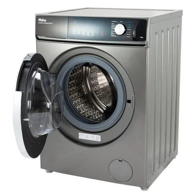 Lavadora e Secadora Philco PLS11T Inox 10kg 16 Programas Eco Inverter 110V