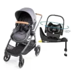 Maxi-Cosi Anna³ Trio Travel System - Carrinho de Bebê Conforto Sparkling Cinza