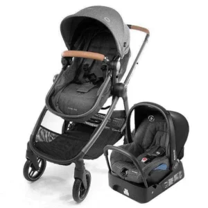 Maxi-Cosi Anna³ Trio Travel System - Carrinho de Bebê Conforto Sparkling Cinza