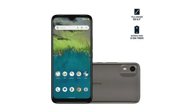 Nokia C12 Smartphone 4G 64GB Cinza - 1 Chip, 4GB RAM, Tela 6.3