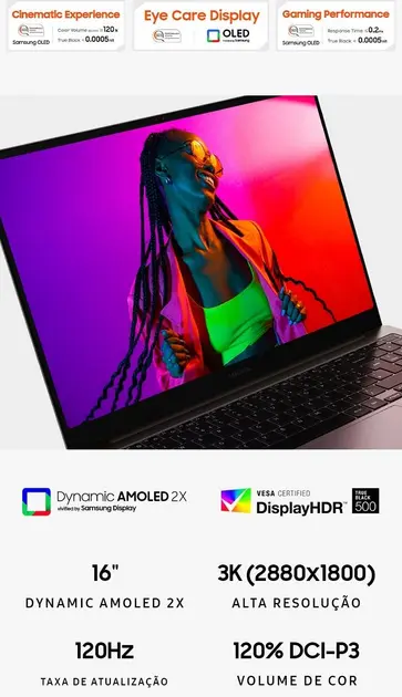Notebook Samsung Galaxy Book3 Ultra i7-13700H 32GB 1TB SSD RTX 4050 16