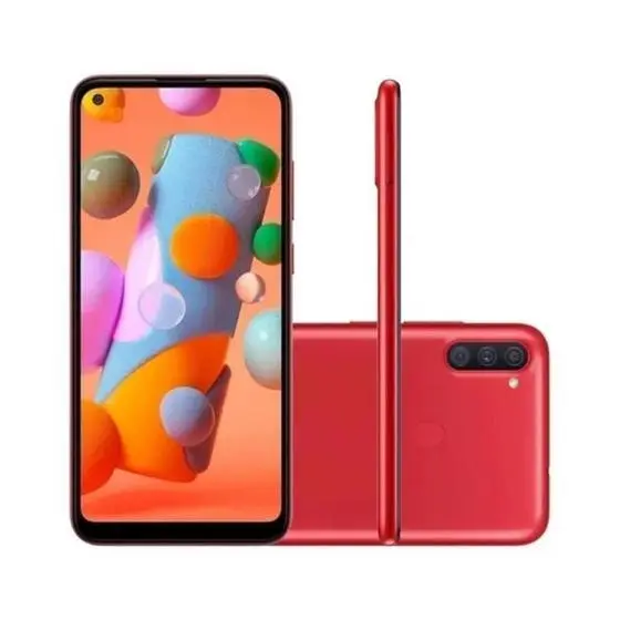 Samsung Galaxy A11 Dual Chip 64GB Vermelho - Câmera Tripla e 3GB RAM