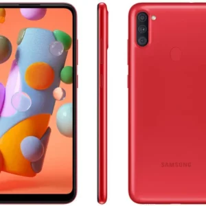 Samsung Galaxy A11 Dual Chip 64GB Vermelho - Câmera Tripla e 3GB RAM