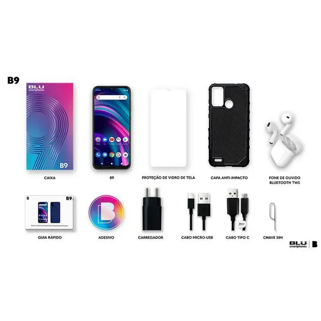 Smartphone Blu B9 128GB Azul Dual Chip 4GB RAM 6,5