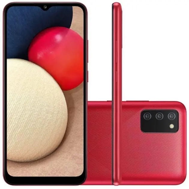 Smartphone Samsung Galaxy A02s 32GB Vermelho – Dual Chip Smartphone Samsung Galaxy A02s 32GB Vermelho - Dual Chip