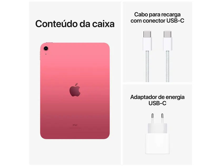 Tablet Apple Ipad 10 Mpqc3bz/a Rosa 256gb Wi-fi