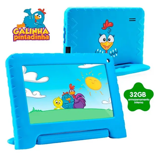 Tablet Galinha Pintadinha Nb373 Azul 32GB Wi-Fi 7″ Android 11 Tablet Galinha Pintadinha Nb373 Azul 32GB Wi-Fi 7