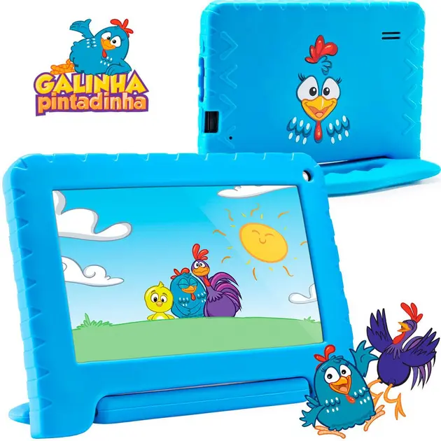 Tablet Multilaser Galinha Pintadinha NB419 64GB Wi-Fi – 7″ Android 13 – Kids Tablet Multilaser Galinha Pintadinha NB419 64GB Wi-Fi - 7